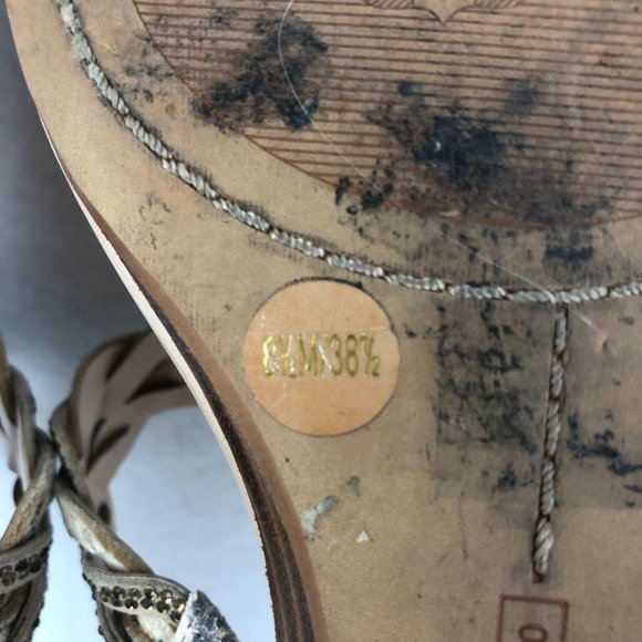 SOLD Vince Camuto Inaya Grey Cream Sandals Sz 8.5 - Picture 10 of 10